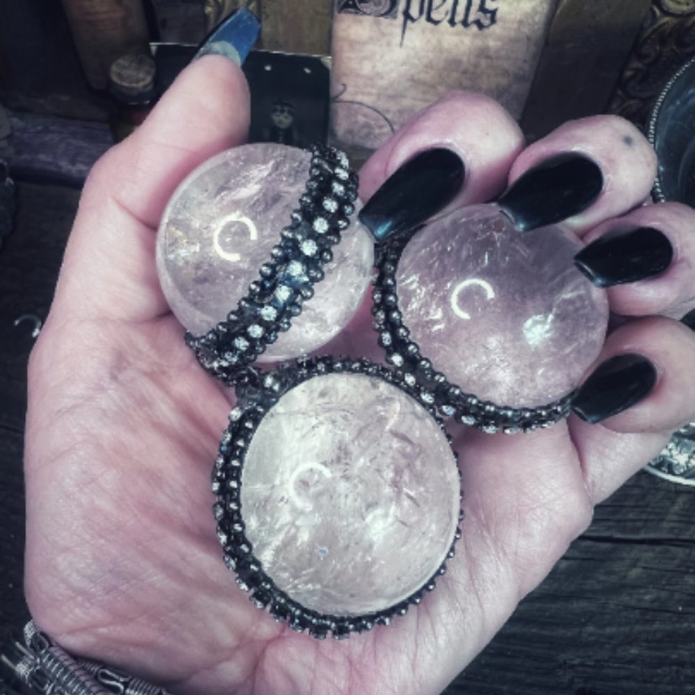 The "Crystal Ball" Necklace, Handmade Quartz Crystal Necklace